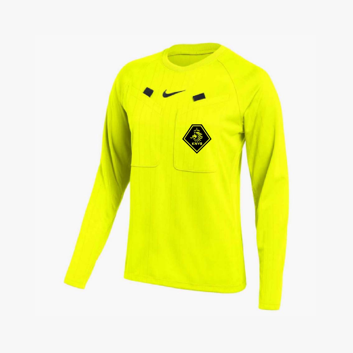 Scheidsrechtershirt lange mouw dames geel